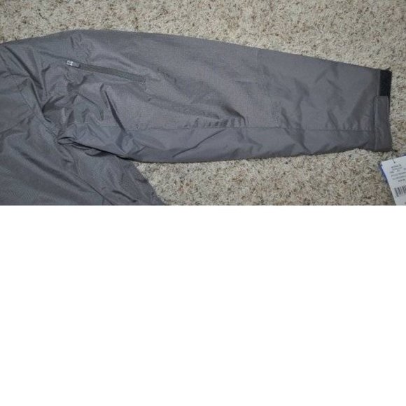 Mens Winter Jacket Hemisphere Gray M Wind Water Resistant Down Alt Fill Hooded - Picture 5 of 8